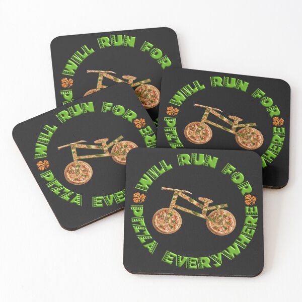 Item preview, WILL RUN FOR PIZZA EVERYWHERE - CYCLISTS WHO LOVE PIZZA designed and sold by Ralek.