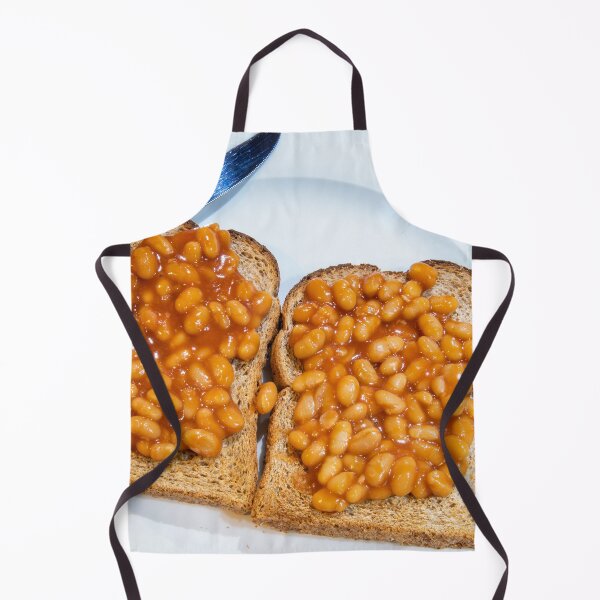 Item preview, Baked beans on toast on white plate designed and sold by krisgreenwood.