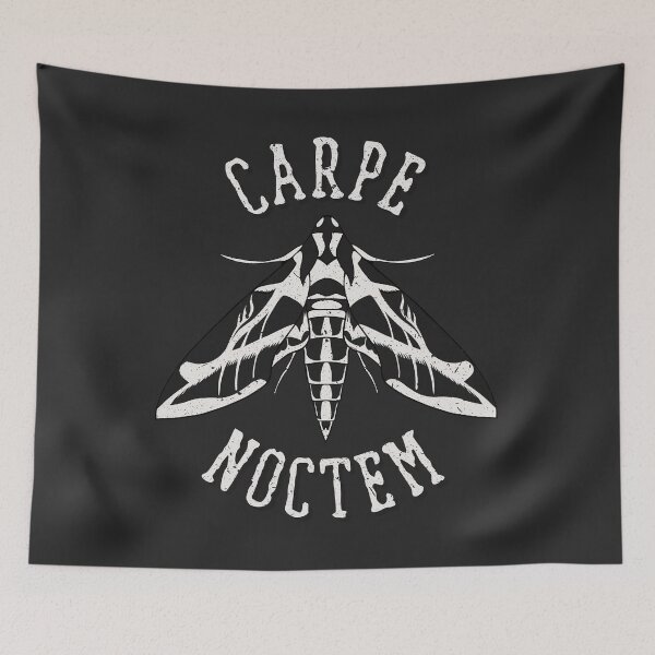 Item preview, Carpe Noctem Moth Drawing - Seize the Night - Banded Sphinx Moth designed and sold by Caitlin Cahill.