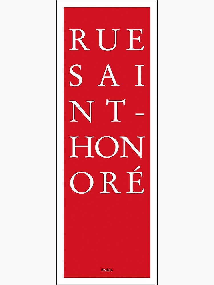 "Rue SaintHonore Paris" Poster for Sale by AllStreets Redbubble