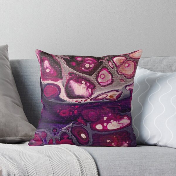 Item preview, Deep Magenta and Purple Acrylic Pour Painting  designed and sold by OBRart.