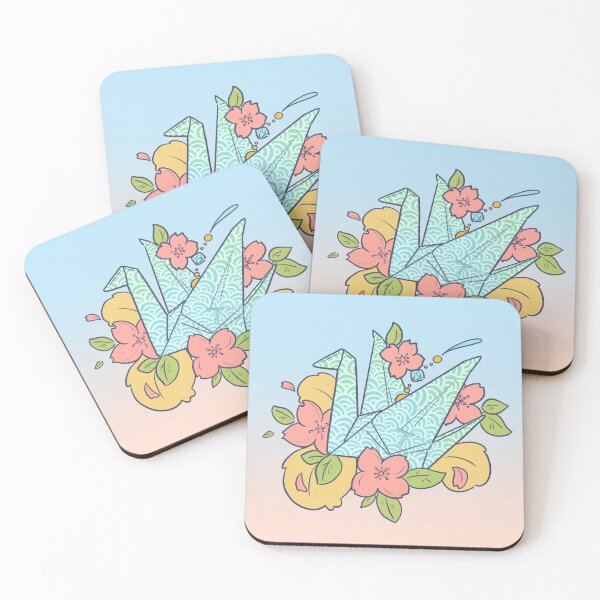 Item preview, Orizuru and sakura flowers designed and sold by LauraPemArt.