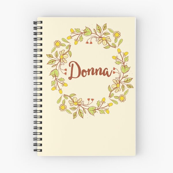 Item preview, Donna lovely name and floral bouquet wreath designed and sold by thetypographer.