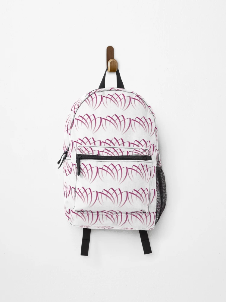 Thumbnail 1 of 3, Backpack, Pink Lotus Pattern designed and sold by ErinLP.