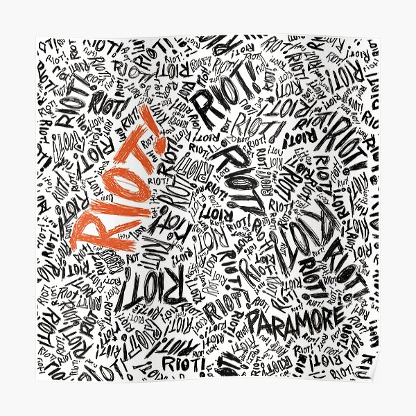 Riot Black And White Full Color Poster