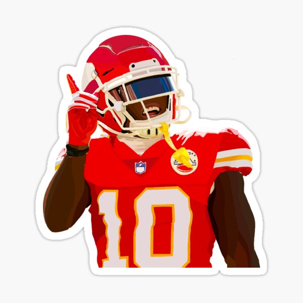 Download Tyreek Hill Kansas White Red Jersey Wallpaper