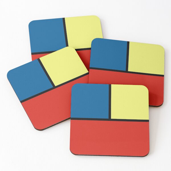 Item preview, Mondrian Tricolor Squares Red Blue And Yellow I designed and sold by rewstudio.