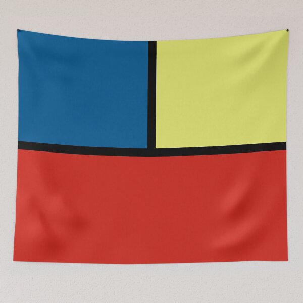 Item preview, Mondrian Tricolor Squares Red Blue And Yellow I designed and sold by rewstudio.