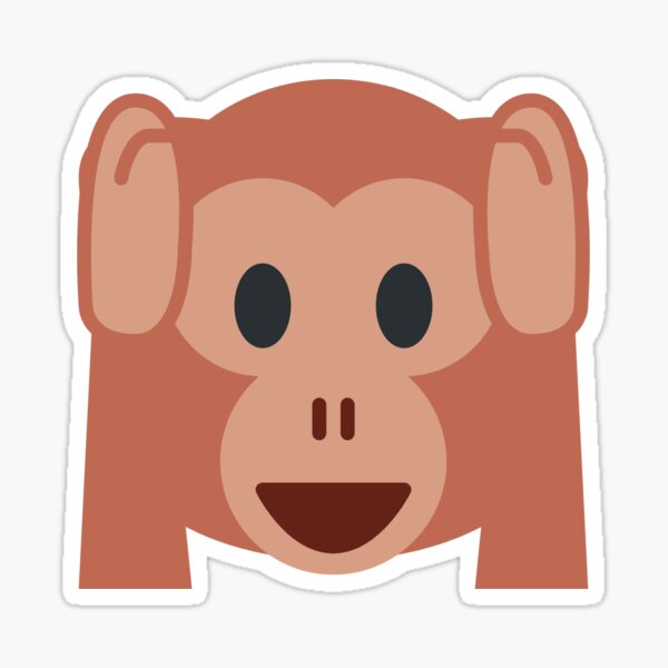 Cheeky Monkey Emoji Sticker For Sale By Epicmoji Redbubble