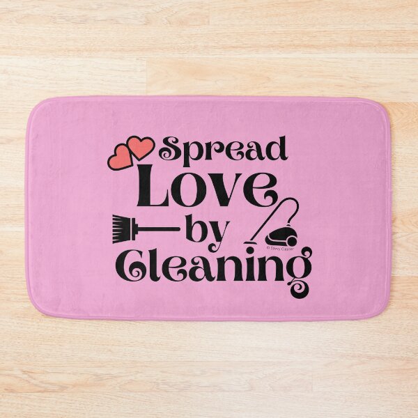 Item preview, Spread Love By Cleaning Retro Broom Vacuum Heart Housekeeping Gifts designed and sold by SavvyCleaner.