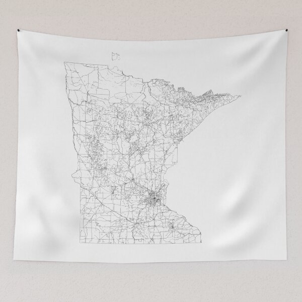 Item preview, Minnesota State Map, Art Print By LandSartprints designed and sold by LandSartprints.