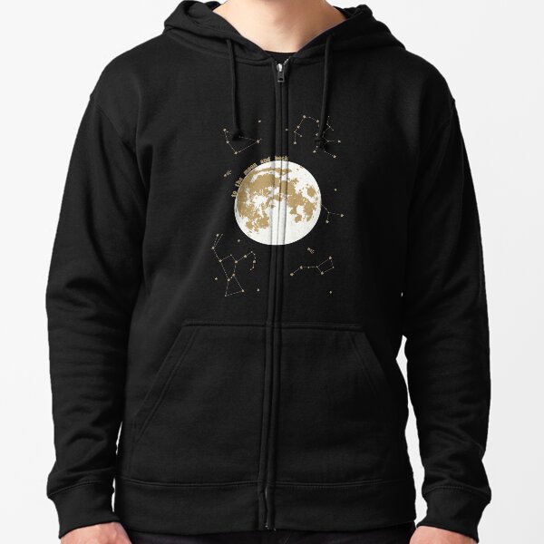 To The Moon And Back Zipped Hoodie