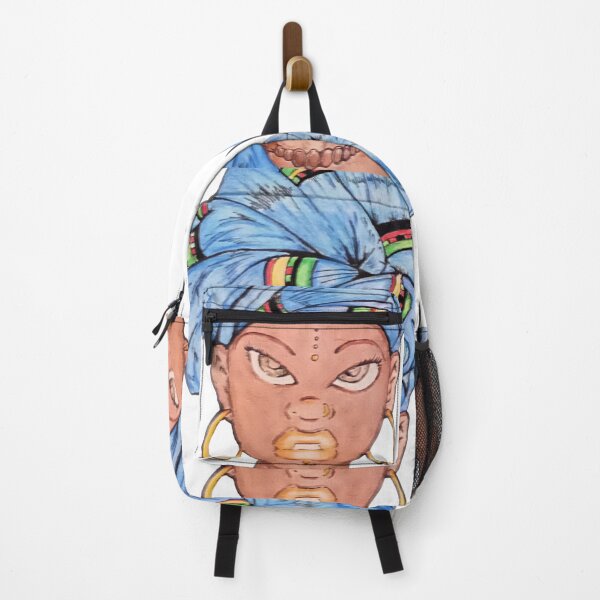 Item preview, Beautiful African girl with blue headdress designed and sold by Any Mood Designs.