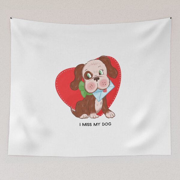 Item preview, I miss my dog, ,white, black designed and sold by Mydogheart4you.