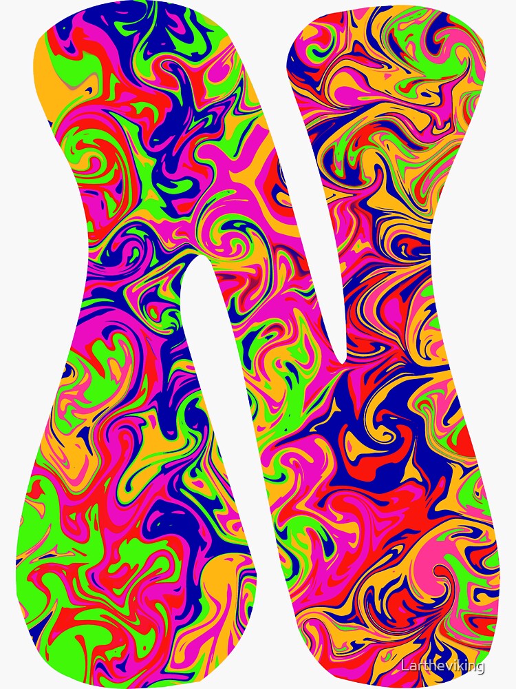 Monogram Tie Dye Initial Letter E Sticker for Sale by Lartheviking