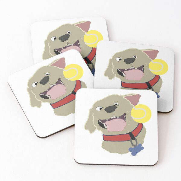 Item preview, Yellow lab catching a tennis ball designed and sold by MoonlitMadnessDesigns.