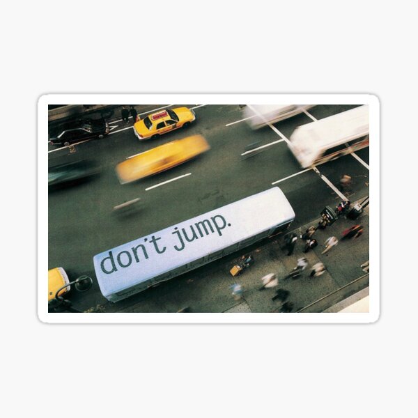 Funny Trendy don't jump Sticker