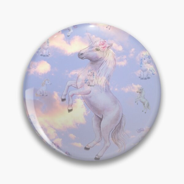 Item preview, blue skies white cloud unicorns designed and sold by whitedove457.