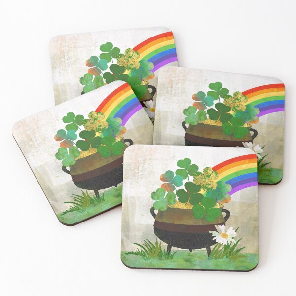 Item preview, Shamrocks, Pot of Gold and Rainbow designed and sold by Lynnea Washburn.