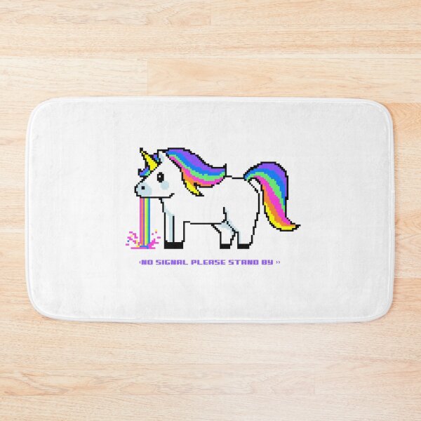 Item preview, Unicorn, no signal please stand by, color, rainbow, white,t-shirt designed and sold by Mydogheart4you.