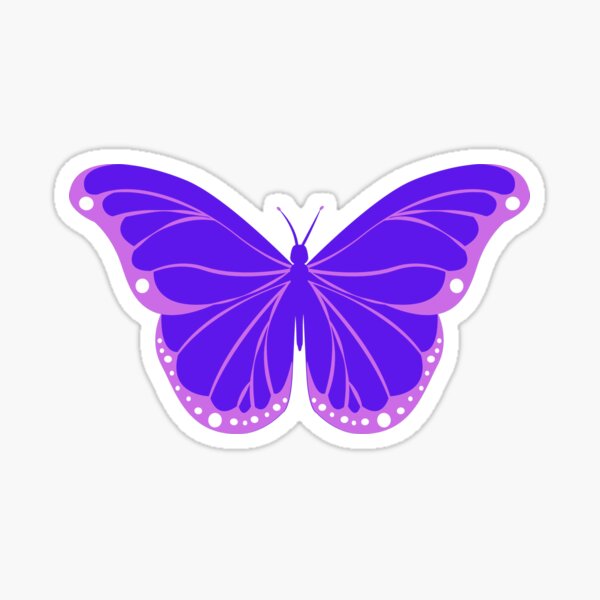 "Purple and Pink Butterfly Emoji" Sticker for Sale by npsbubble Redbubble