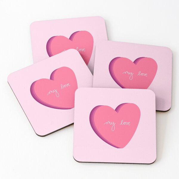 Item preview, “my love” Pink Valentines Heart designed and sold by Abigail Christensen.
