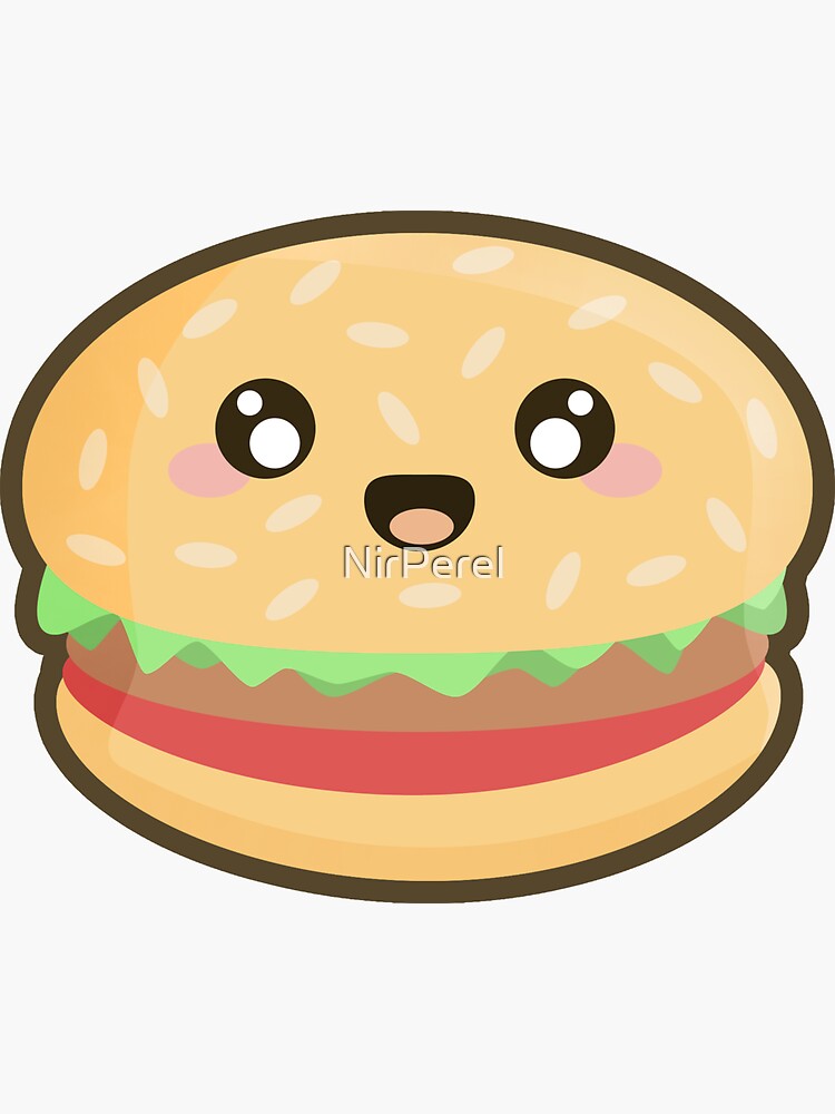 Kawaii Hamburger Sticker For Sale By Nirperel Redbubble 1209