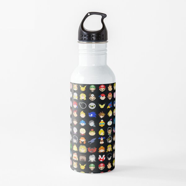 Super Smash Bros Ultimate - All Character Stock Icons (WITH ALL DLC) Water Bottle