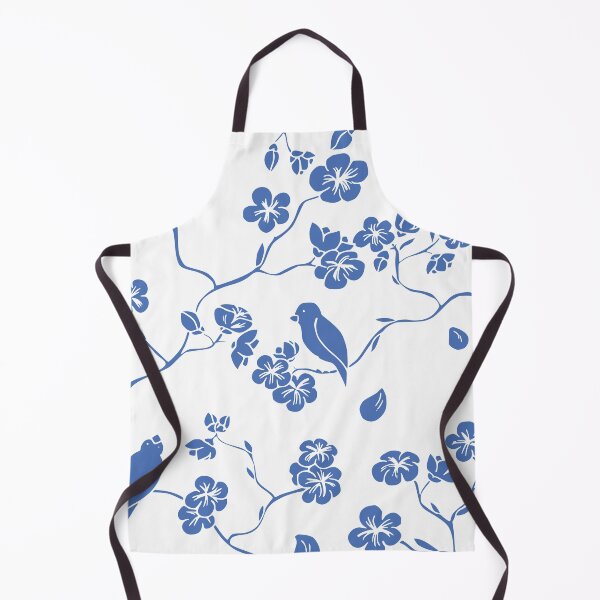 Item preview, Lovely Beautiful Blue Colored Pattern Flowers Tree And Birds designed and sold by Tema EL.