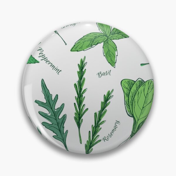 Item preview, Patterns - Green Herbs Leaves designed and sold by TheKingdomAttic.