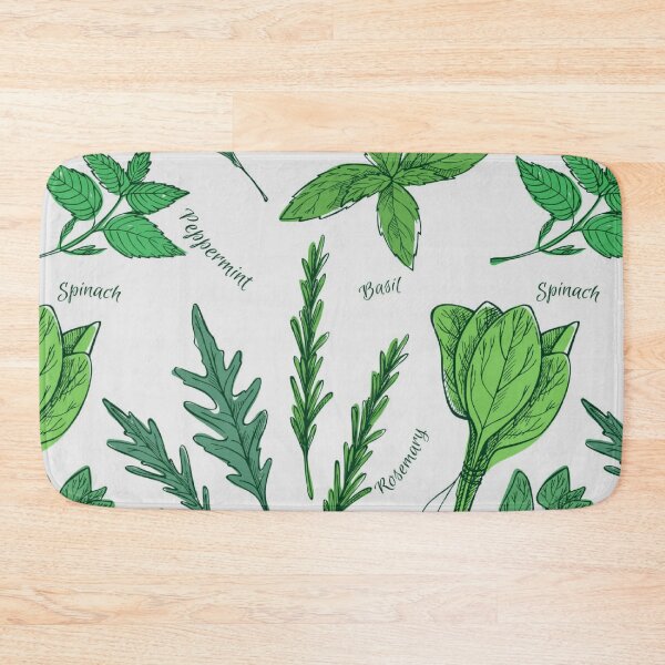 Item preview, Patterns - Green Herbs Leaves designed and sold by TheKingdomAttic.