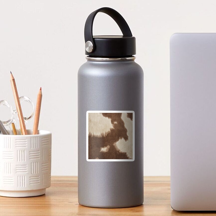 Faux Brown Cowhide Sticker