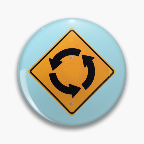Item preview, Roundabout circle street sign light blue accessories and housewares designed and sold by SignsAreReal.