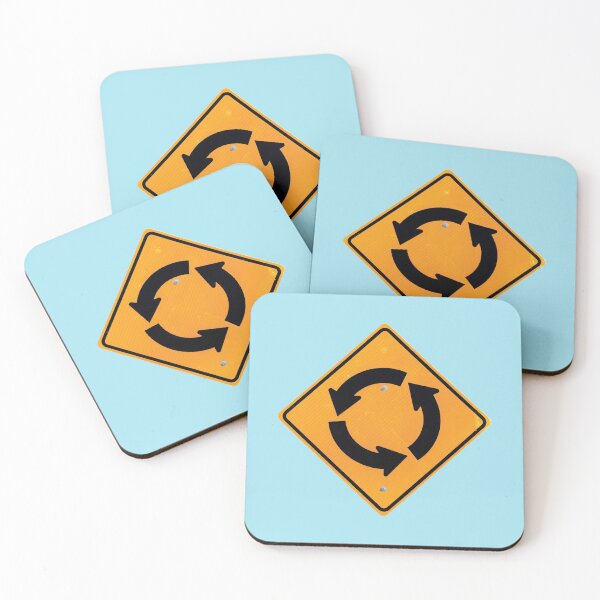 Item preview, Roundabout circle street sign light blue accessories and housewares designed and sold by SignsAreReal.