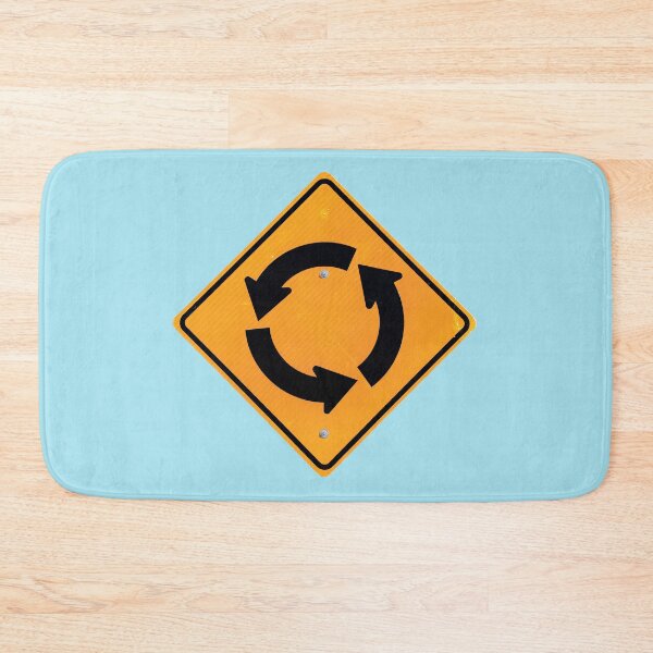 Item preview, Roundabout circle street sign light blue accessories and housewares designed and sold by SignsAreReal.