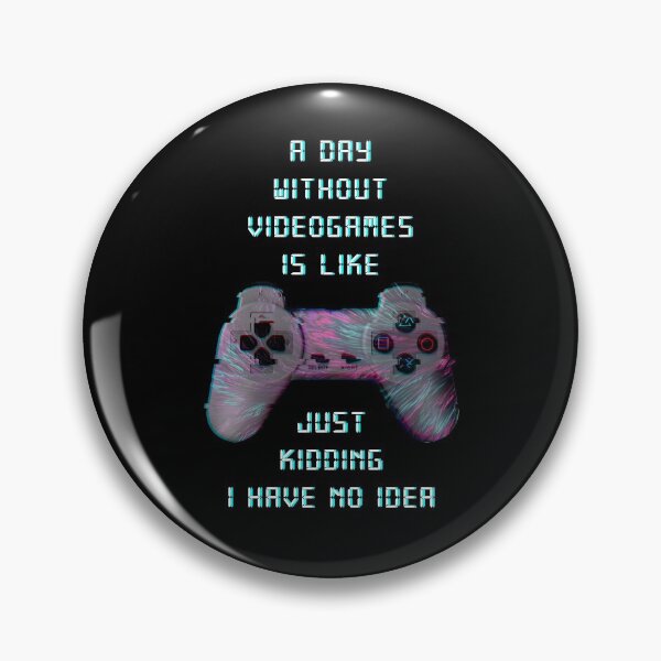 Item preview, a day without video games is like just kidding i have no idea, colorful, glitch ps1 controller design designed and sold by dominic0925.