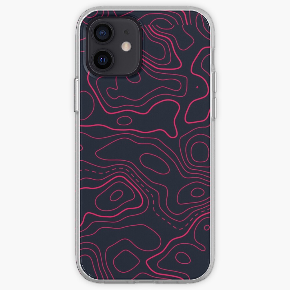 "Topographic Red" iPhone Case & Cover by BuksDesigns Redbubble