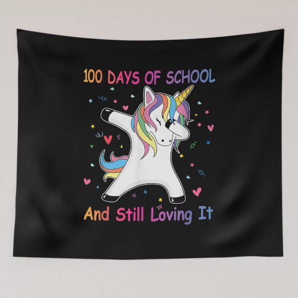 Item preview, Funny Dabbing Unicorn 100 Days Of School Hearts 100th Day designed and sold by shirleyfinley.