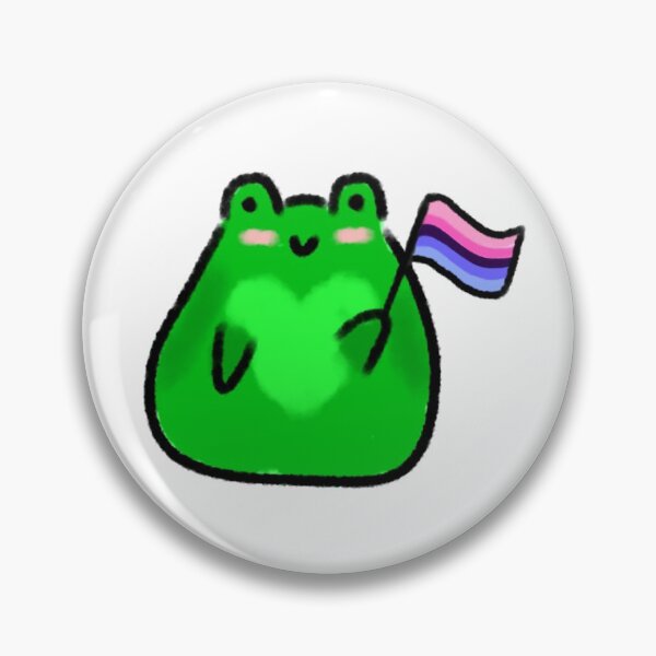 Frog with Omnisexual Flag Pin