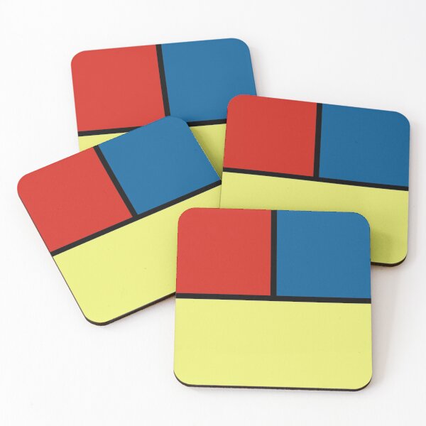 Item preview, Mondrian Tricolor Squares Yellow Red And Blue II designed and sold by rewstudio.