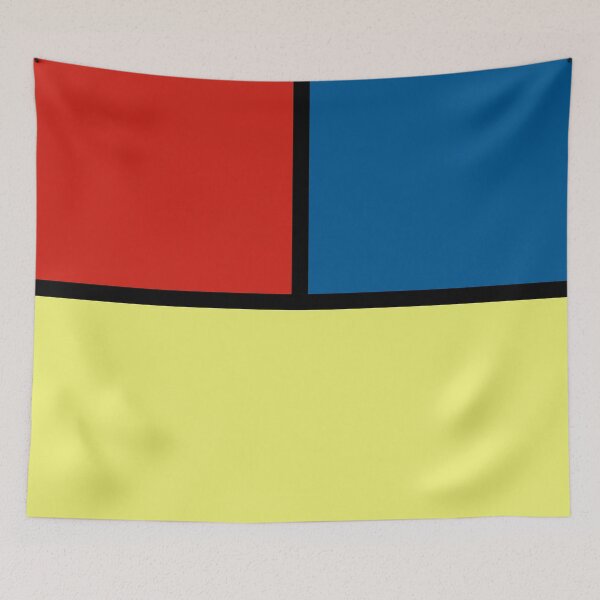 Item preview, Mondrian Tricolor Squares Yellow Red And Blue II designed and sold by rewstudio.