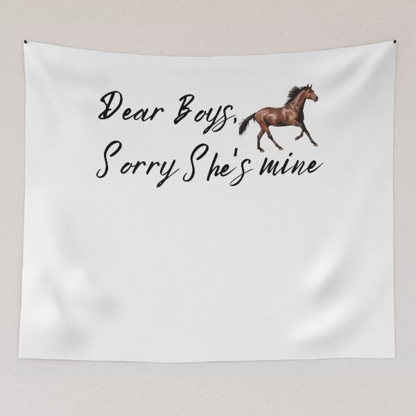 Item preview, Dear boys sorry she's mine horse equestrian girl valentines day designed and sold by funnylittleshop.