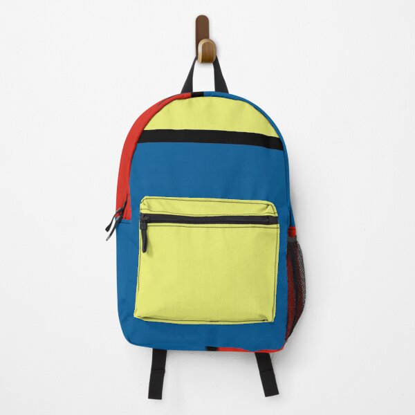 Item preview, Mondrian Tricolor Squares Blue Yellow And Red III designed and sold by rewstudio.