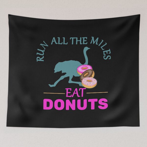 Item preview, Run All The Miles Eat Donuts - Funny Running Ostrich and Donuts Gift Idea  designed and sold by leo121687.