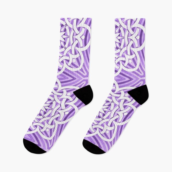 Item preview,  Sacred White Celtic Knot Mandala on Purple Background designed and sold by ShajenDesigns.