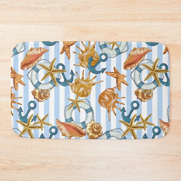 Item preview, Anchor Marine Starfish Sea Animals Pattern Summer designed and sold by Christel-Nicol.