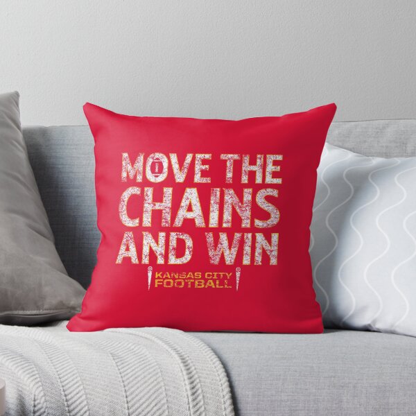 Move The Chains & Win - Kansas City (Red) Throw Pillow