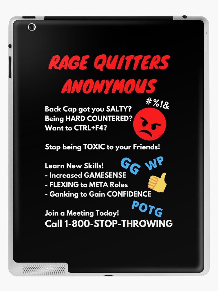 No Rage Quitting Poster for Sale by DeRosa3DDesigns