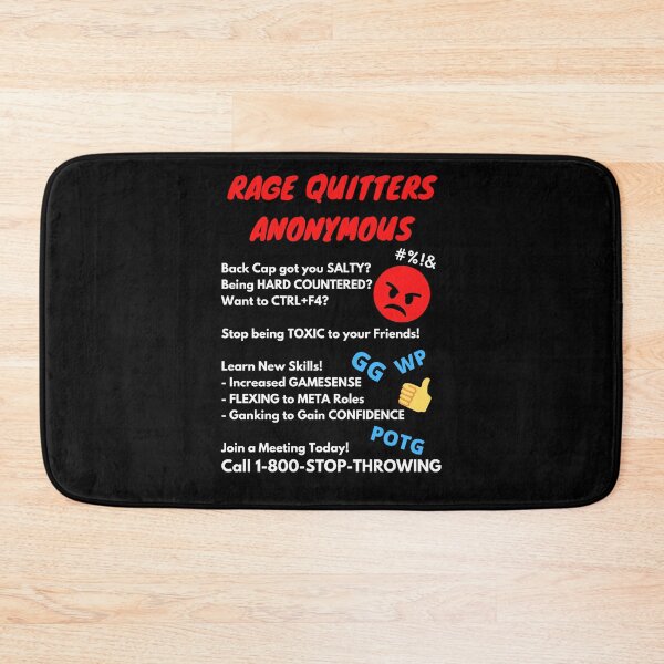 Item preview, Rage Quitters Anonymous Gamer White Text designed and sold by JEL-Designs.