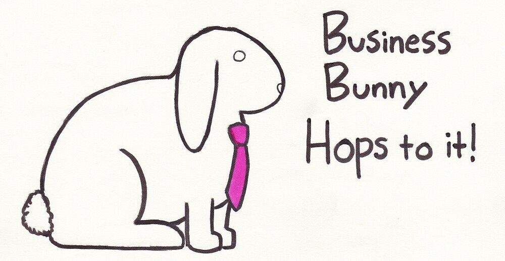 "Business Bunny" by ljdraws Redbubble